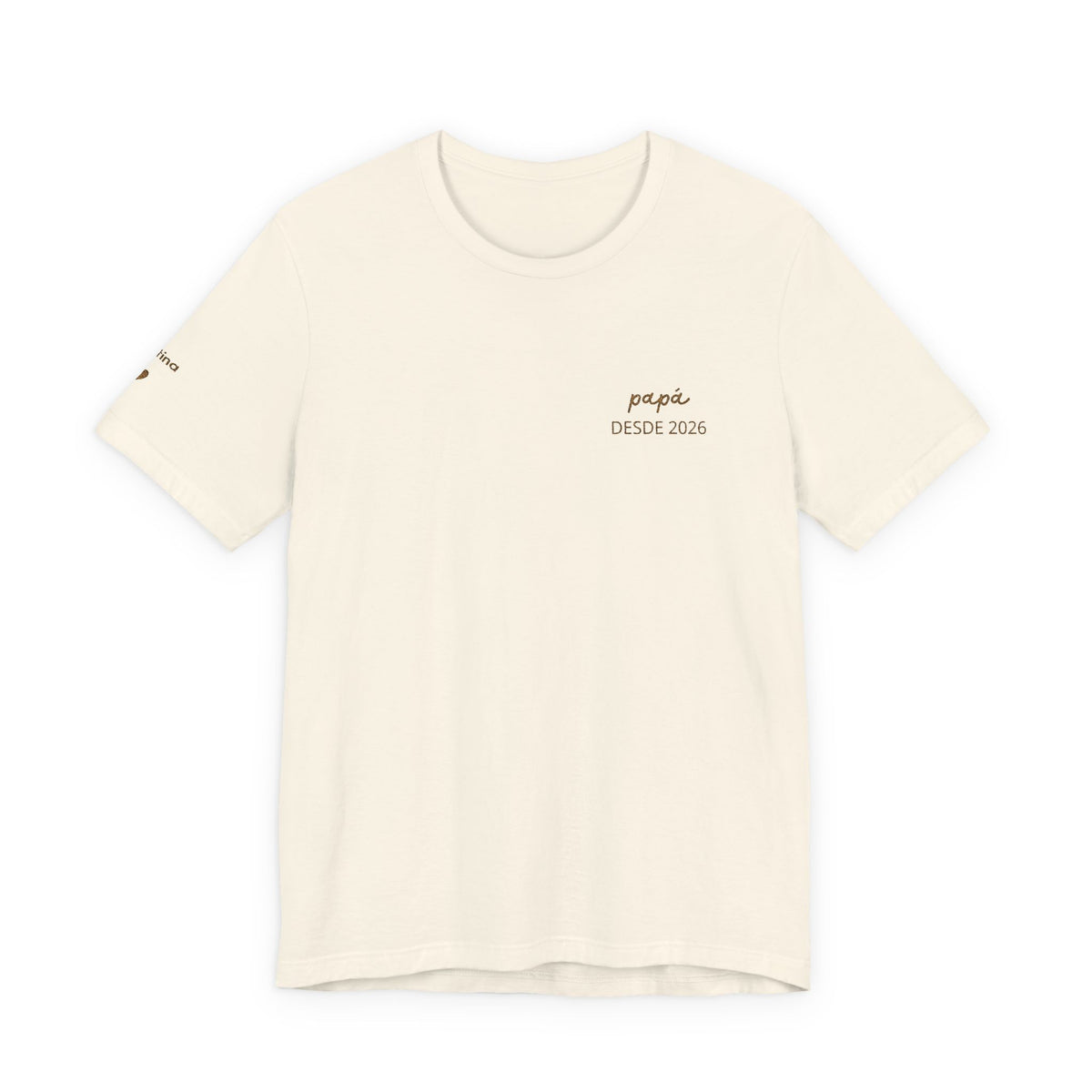Camiseta Papá Personalizada Bordada con Fecha y Nombres