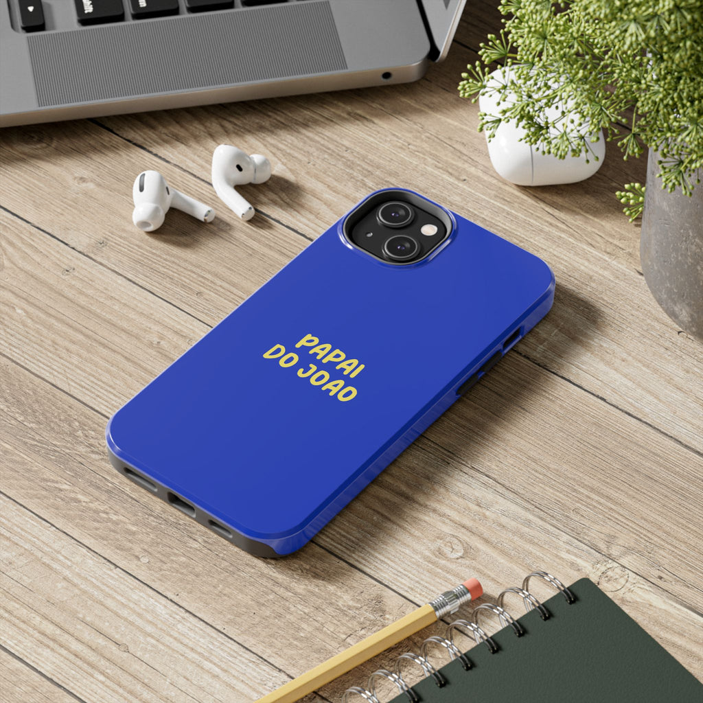 Capinha Azul com Texto Personalizado