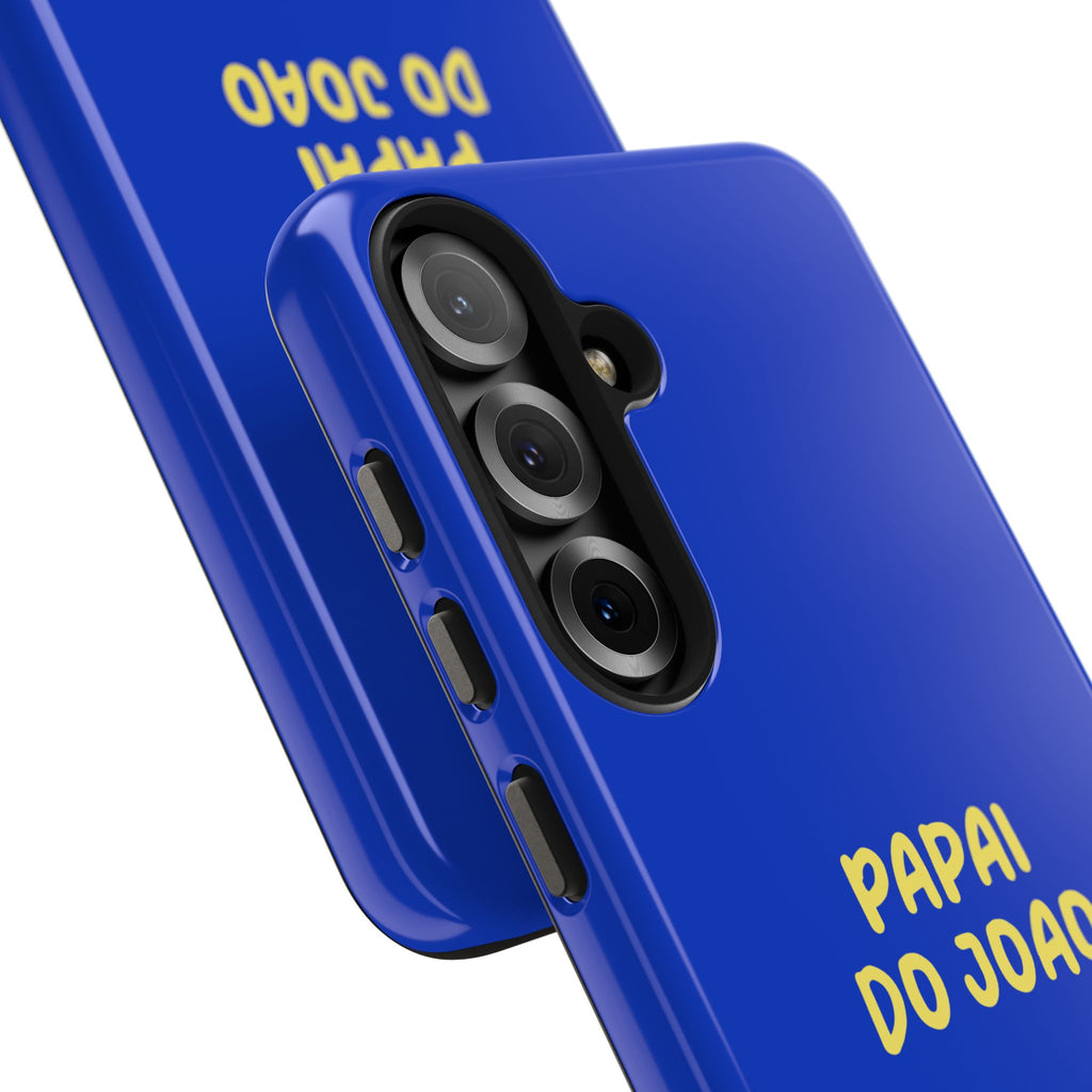 Capinha Azul com Texto Personalizado