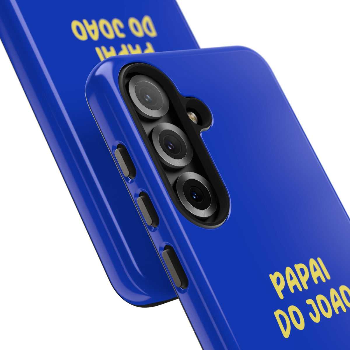 Capinha Azul com Texto Personalizado