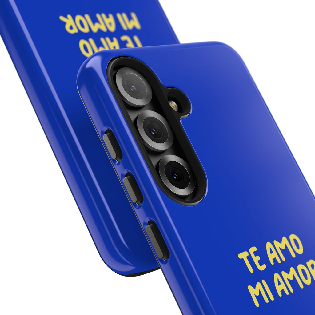 Funda para Teléfono Azul con Texto Personalizado