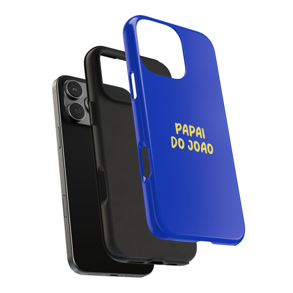 Capinha Azul com Texto Personalizado