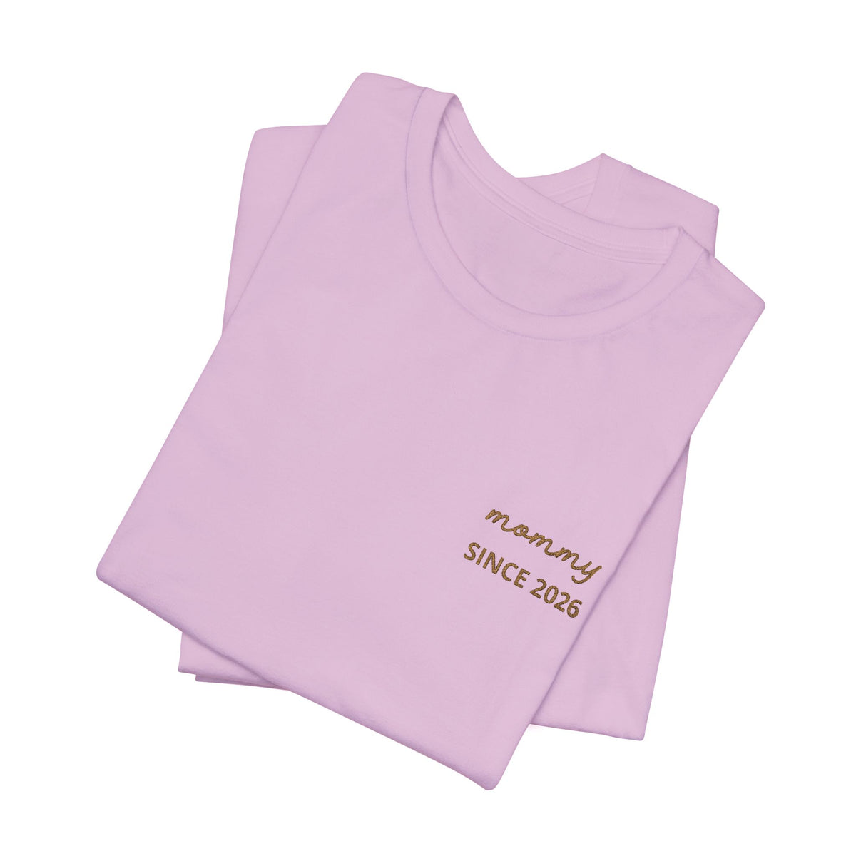 Tshirt Personalized Mom Est Embroidered Heart & Sleeve Tee
