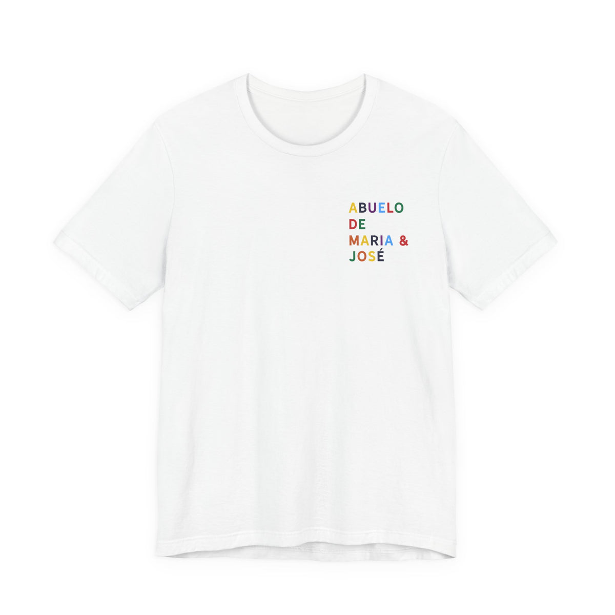 Camiseta Abuelo de con nombre multicolor