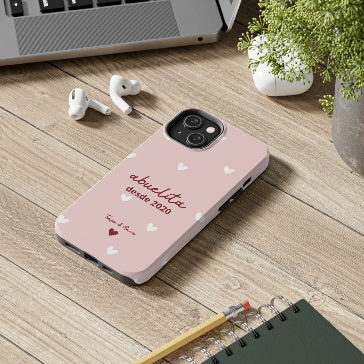 Funda Mamá o Abuelita Personalizada con Fecha y Nombres