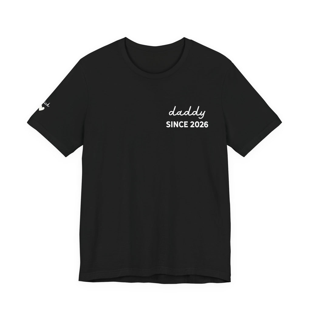 T-Shirt Dad Since Date on Heart and First Names on Sleeve