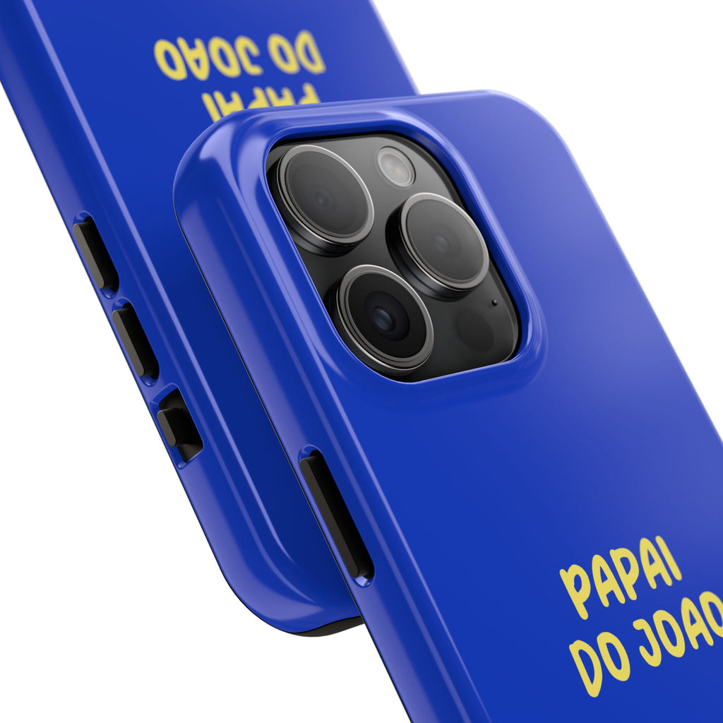 Capinha Azul com Texto Personalizado