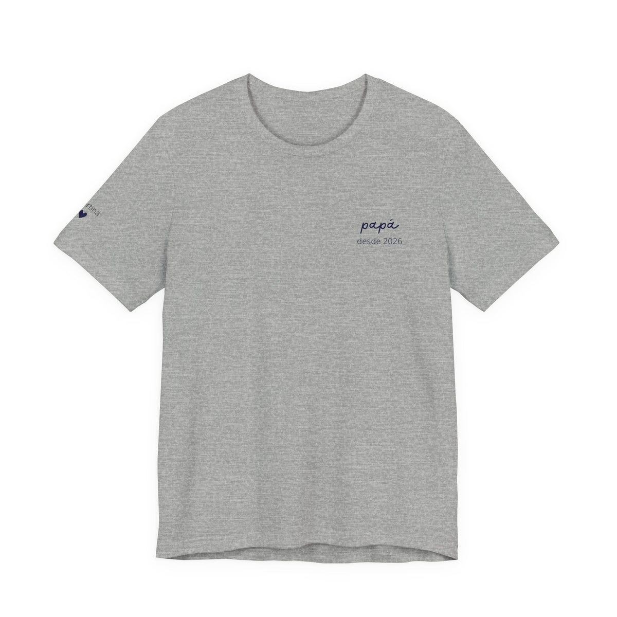 Camiseta Papá Personalizada Impresa con Fecha y Nombres