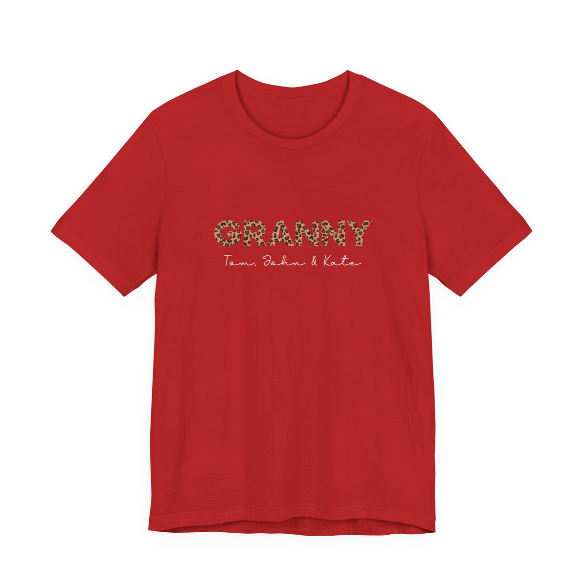 Personalized Leopard Granny T-Shirt