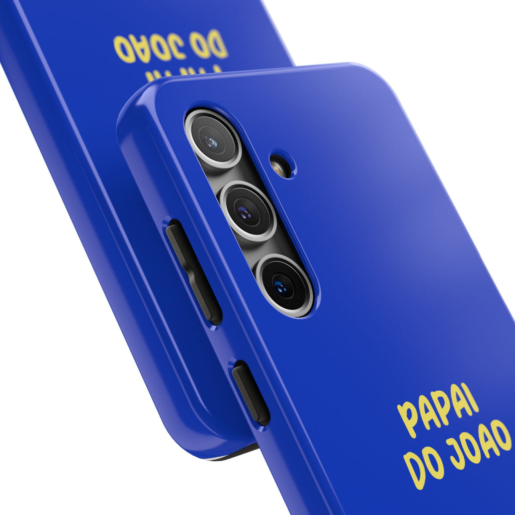 Capinha Azul com Texto Personalizado