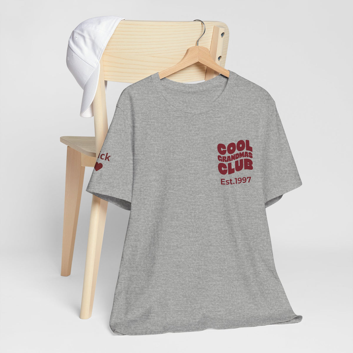 T-Shirt Cool Grandmas Club and Grandchildren's Names on Sleeve