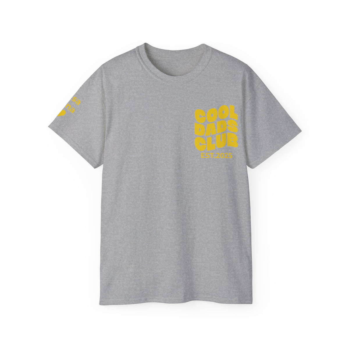 T-Shirt Cool Dads club and names on sleeve