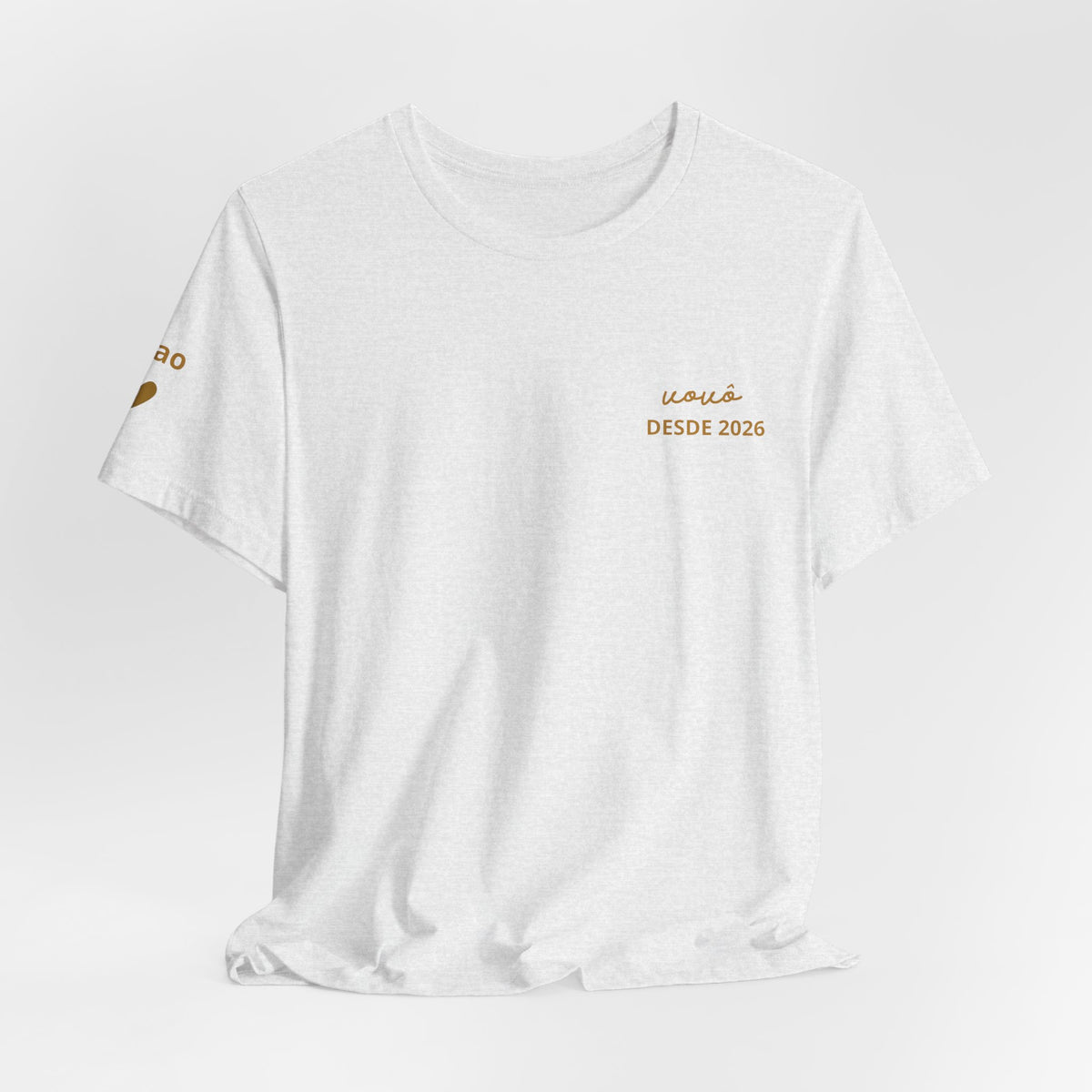 Camiseta Vovô com Data Estampada no Peito e Nomes na Manga
