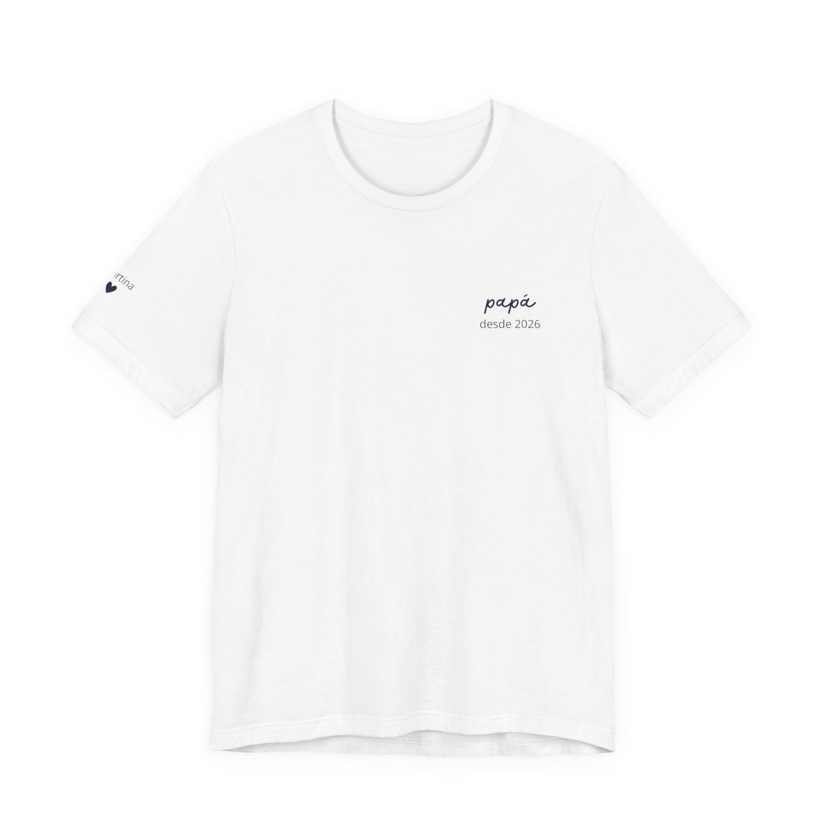 Camiseta Papá Personalizada Impresa con Fecha y Nombres