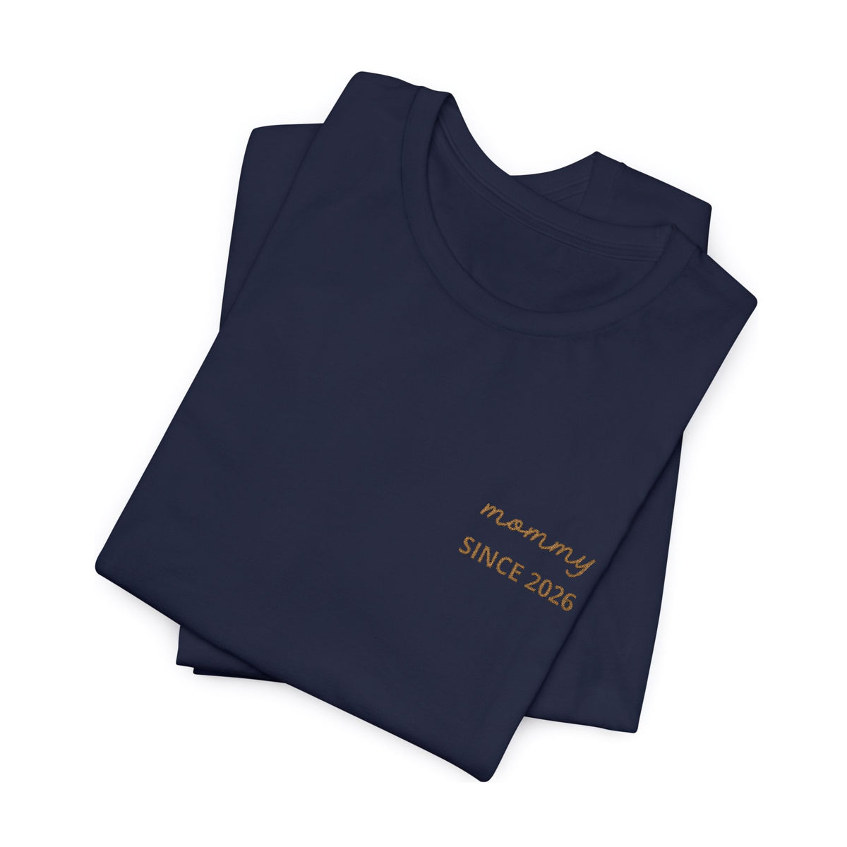 Tshirt Personalized Mom Est Embroidered Heart & Sleeve Tee