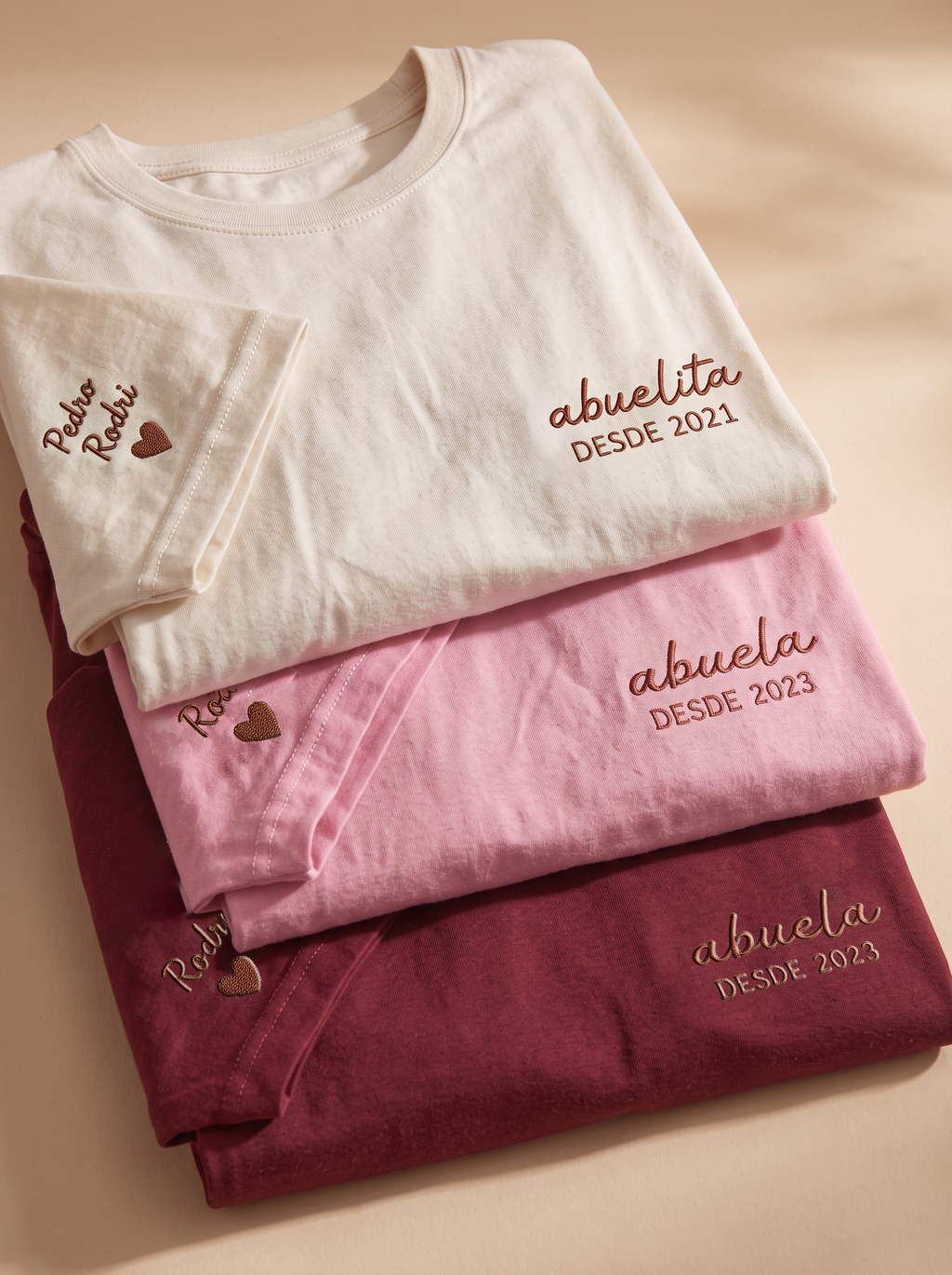 Camiseta Bordada Abuela Desde Personalizada