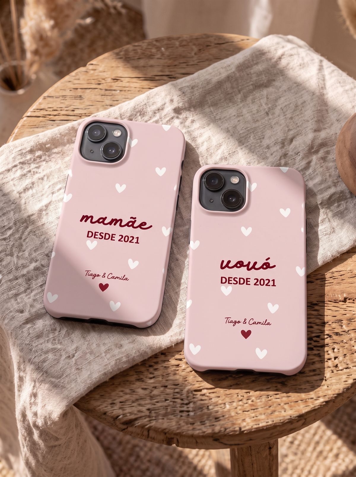 Capinha Mamãe ou Vovó Desde com Data e Nomes