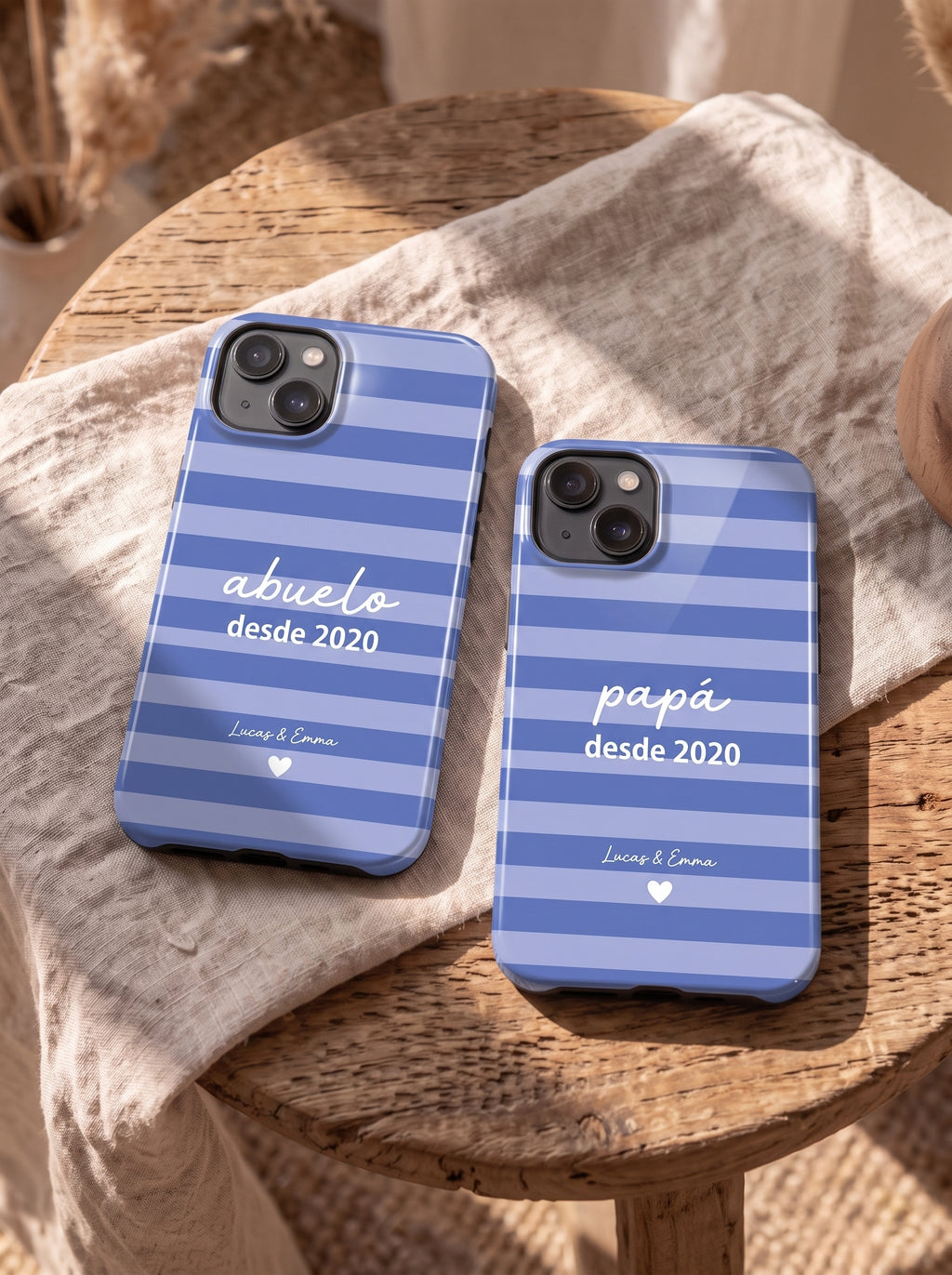 Funda Papá o Abuelo Personalizada con Fecha y Nombres