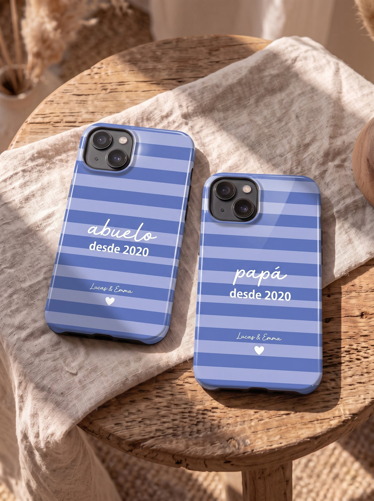 Funda Papá o Abuelo Personalizada con Fecha y Nombres